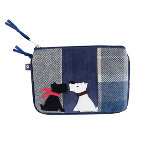 tweed purse with Dog applique
