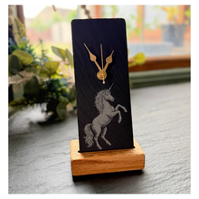Load image into Gallery viewer, Unicorn Slate Mantel Clock