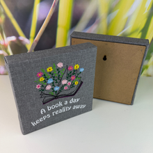 Load image into Gallery viewer, A Book a Day Embroidered Canvas
