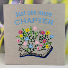 Load image into Gallery viewer, Just One More Chapter Embroidered Canvas
