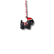 Load image into Gallery viewer, Christmas Scottie Enamel Keepsake Charm Card