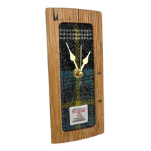 Load image into Gallery viewer, Small Clock Gift made from recyled whisky barrels and centre Tweed Clock Face