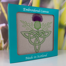 Load image into Gallery viewer, Celtic Thistle Embroidered Canvas