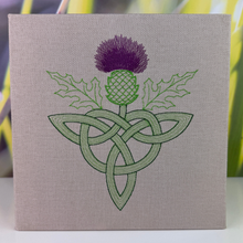 Load image into Gallery viewer, Celtic Thistle Embroidered Canvas