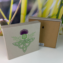 Load image into Gallery viewer, Celtic Thistle Embroidered Canvas