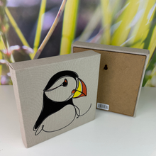 Load image into Gallery viewer, Puffin Embroidered Canvas
