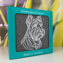Load image into Gallery viewer, Scottie Dog Embroidered Canvas