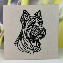 Load image into Gallery viewer, Scottie Dog Embroidered Canvas