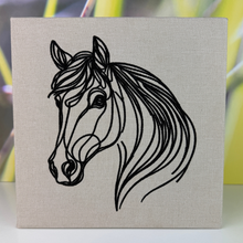 Load image into Gallery viewer, Horse Embroidered Canvas