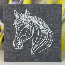 Load image into Gallery viewer, Horse Embroidered Canvas