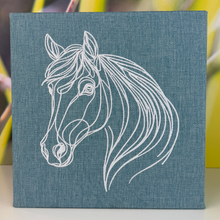 Load image into Gallery viewer, Horse Embroidered Canvas