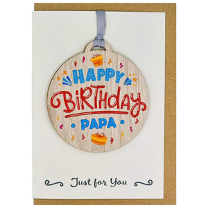 Papa Happy Birthday Card with Gift