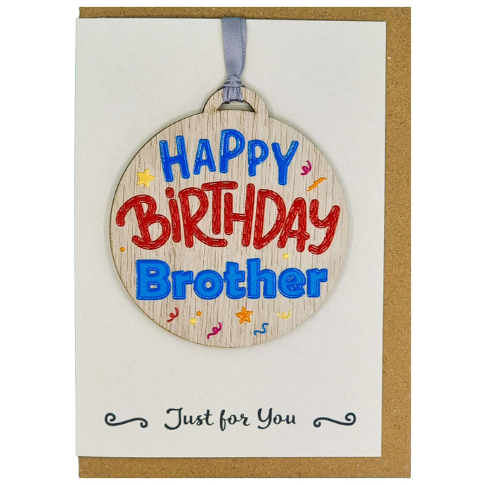 Brother Happy Birthday Card with Gift