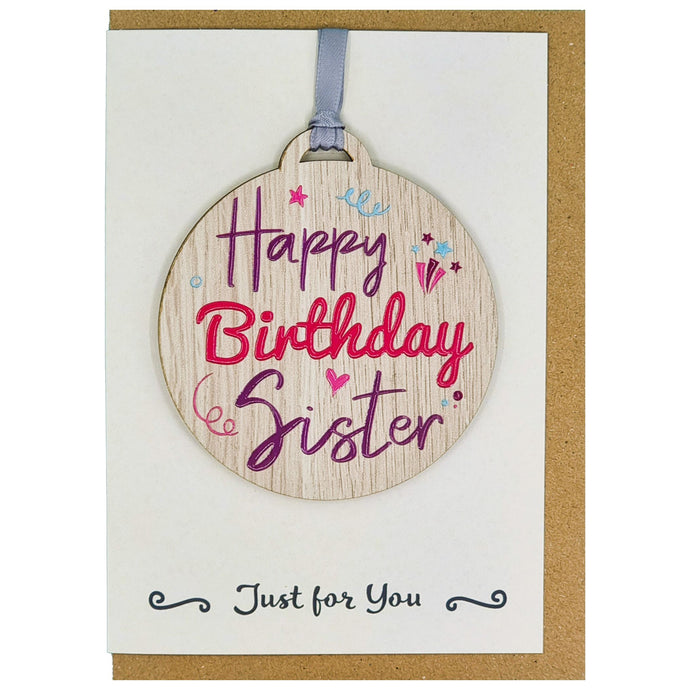 Sister Happy Birthday Card with Gift