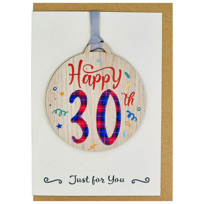 Happy 30th Birthday Card with Gift
