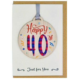 Happy 40th Birthday Card with Gift