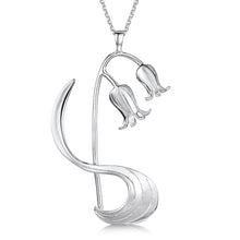 Load image into Gallery viewer, Scottish Twin Bluebell silver pendant | Glenna Jewellery Scotland