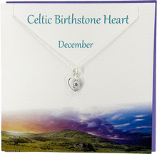 Load image into Gallery viewer, December Celtic Birthstone Turquoise crystal necklace | The Silver Studio Scotland