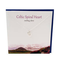 Load image into Gallery viewer, Celtic Spiral Heart silver necklace | The Silver Studio Scotland