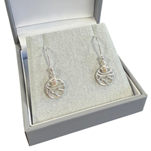 Load image into Gallery viewer, Highland Sunset Sterling Silver drop earrings featuring a champagne crystal from Glenna Jewellery.