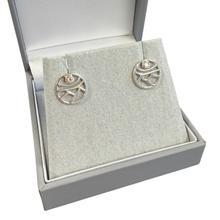 Load image into Gallery viewer, Highland Sunset Sterling Silver stud earrings featuring a champagne crystal from Glenna Jewellery.