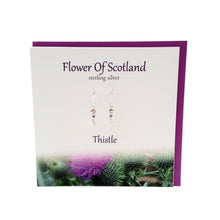 Load image into Gallery viewer, Flower of Scotland Scottish thistle silver earrings | The Silver Studio