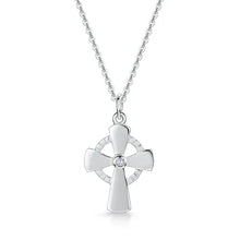 Load image into Gallery viewer, Celtic Cross Crystal Pendant