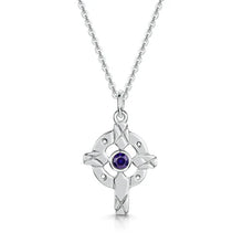 Load image into Gallery viewer, Celtic Cross Amethyst Crystal Pendant