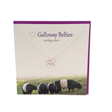 Load image into Gallery viewer, Belted Galloway silver necklace | The Silver Studio Scotland