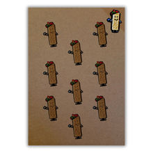 Load image into Gallery viewer, Shortbread Eco Kraft Card with removable enamel pin badge