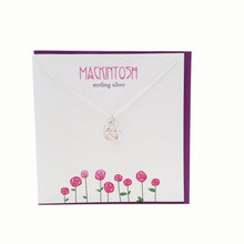 Load image into Gallery viewer, Mackintosh Inspired Sparkle Rose silver necklace | The Silver Studio Scotland