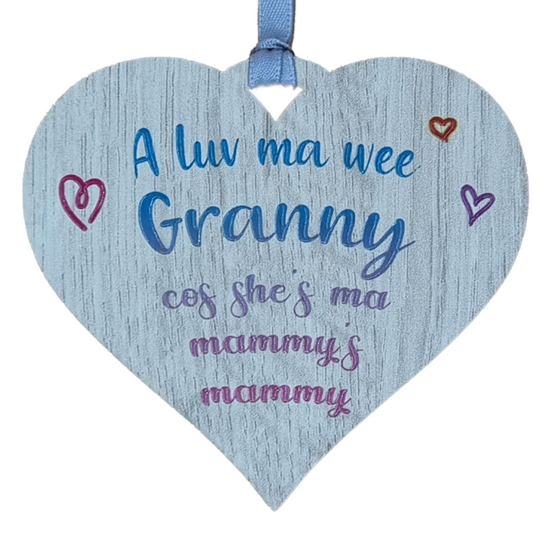 Carte De Vœux Poème Pour Grand-mère - Format 17,5x12,5 Cm - Papier Premium 280 Gsm - Intérieur Vierge - Wee Blue Coo