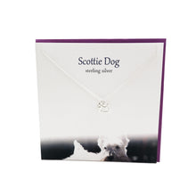 Load image into Gallery viewer, Scottie Dog silver necklace | The Silver Studio Scotland