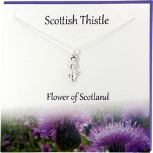 Load image into Gallery viewer, Scottish Thistle Flower of Scotland necklace