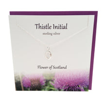 Load image into Gallery viewer, Thistle Initial 'O' silver necklace | The Silver Studio Scotland