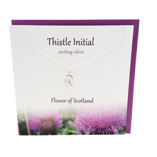 Load image into Gallery viewer, Thistle Initial 'Q' silver necklace | The Silver Studio Scotland