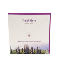 Load image into Gallery viewer, Travel Stone silver amethyst pendant | The Silver Studio Scotland