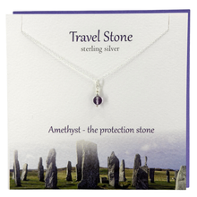 Load image into Gallery viewer, Travel Stone silver amethyst pendant | The Silver Studio Scotland