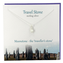 Load image into Gallery viewer, Travel Stone silver Moon stone pendant | The Silver Studio Scotland
