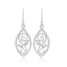 Load image into Gallery viewer, Scottish Woodland Garden silver medium drop earrings | Glenna Jewellery Scotland