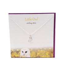 Load image into Gallery viewer, Little Owl silver necklace | The Silver Studio Scotland