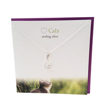 Load image into Gallery viewer, Cat silver pendant | The Silver Studio Scotland