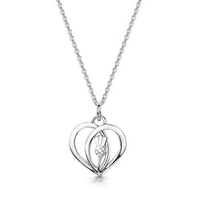 Load image into Gallery viewer, Scottish Thistle Heart silver pendant | Glenna Jewellery Scotland