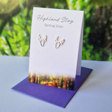 Load image into Gallery viewer, Highland Stag Stud Earrings