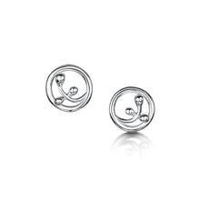 Load image into Gallery viewer, Scottish Willow silver stud earrings | Glenna Jewellery Scotland
