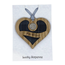 Load image into Gallery viewer, Lucky Sixpence Heart Wall Plaque For Wifey