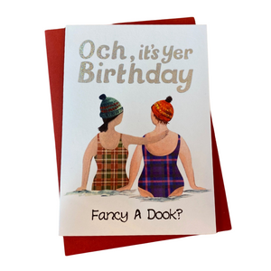 Fun Scottish Card with 'Fancy a Dook' phrase