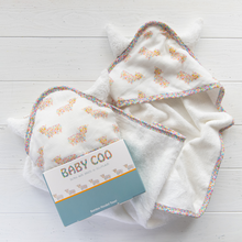Load image into Gallery viewer, Baby Coo Bamboo Hooded Towel Scottish Baby Gift

