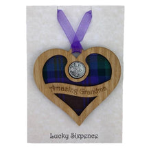 Load image into Gallery viewer, Lucky Sixpence Heart Wall Plaque For Grandma's