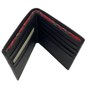 Scottish Gifts For Him Black Leather Breamar Slim Wallet